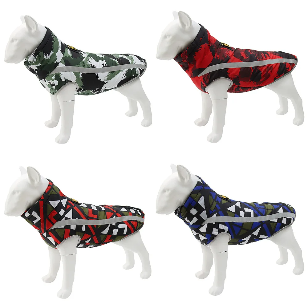 De invierno para mascotas ropa de perro francés mascota Bulldog chaqueta impermeable ropa de perro atuendo con chaleco pequeño mediano para perros - imagen 2