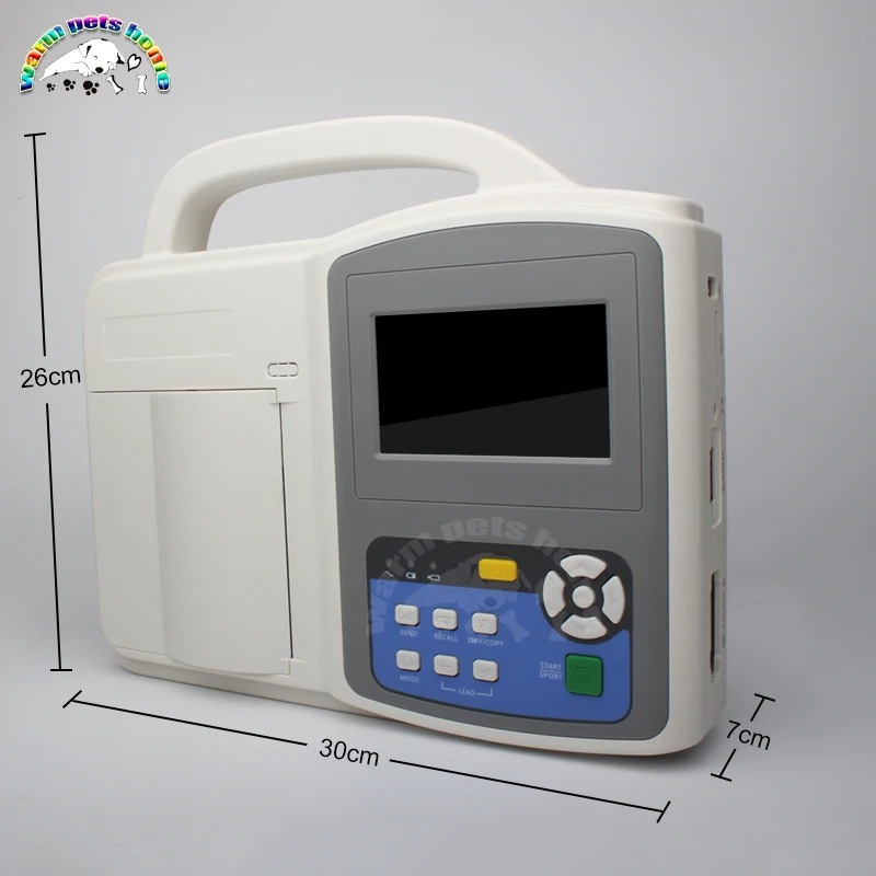 Máquina veterinaria ECG Animal Perro Gato Digital Equipo veterinario ECG médico portátil de 3 canales - imagen 2