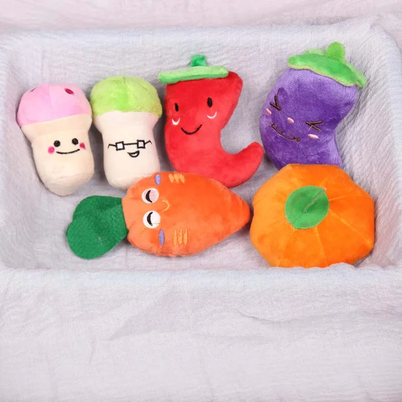 Juguete de felpa para perro, juguete antimordeduras y limpio para adiestramiento de cachorros, suave, fruta y verdura, suministros para mascotas, menta para gato, novedad - imagen 5