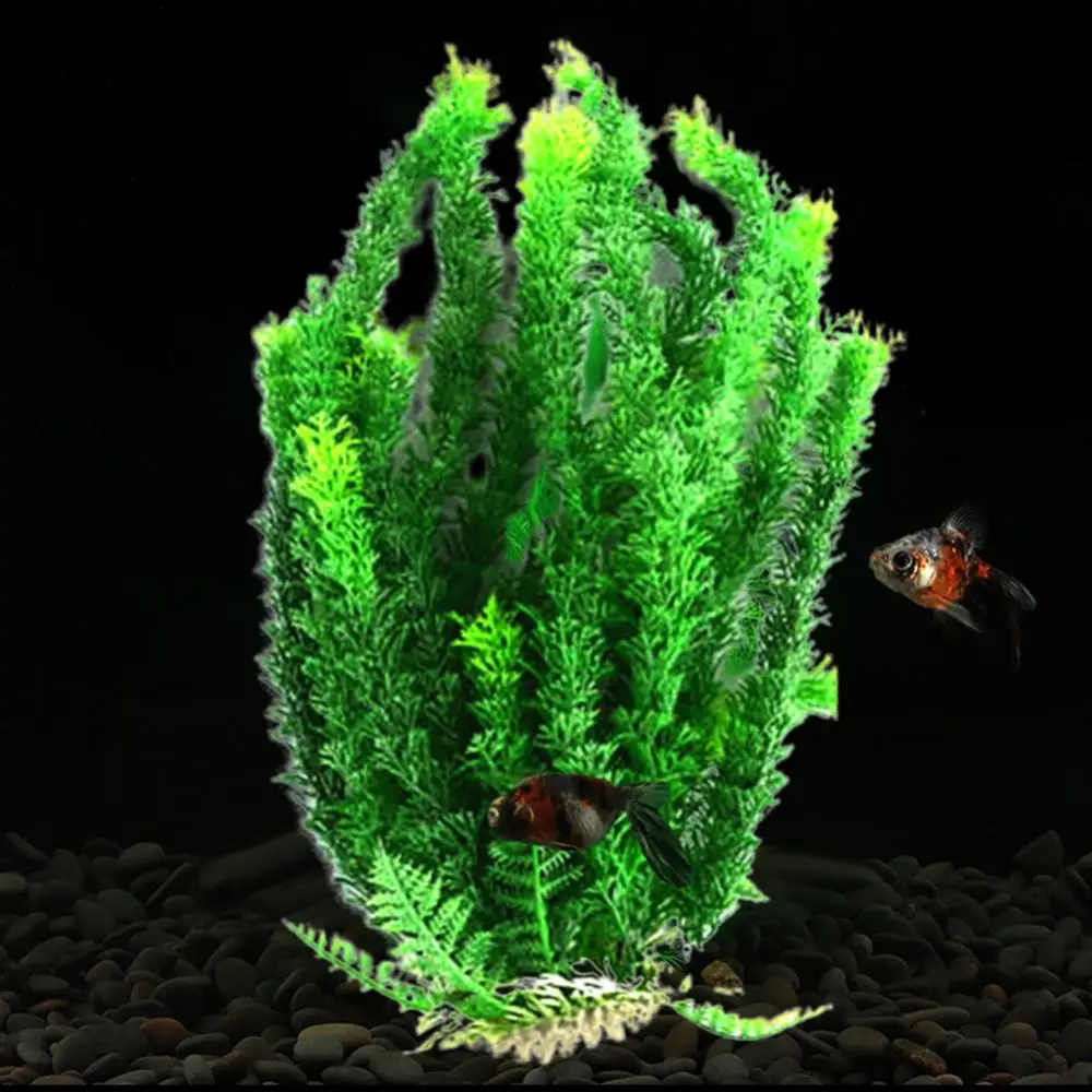 Planta Artificial de 45cm, hierba de agua, plantas subacuáticas artificiales, pecera de acuario, adorno de paisaje, decoración de pecera