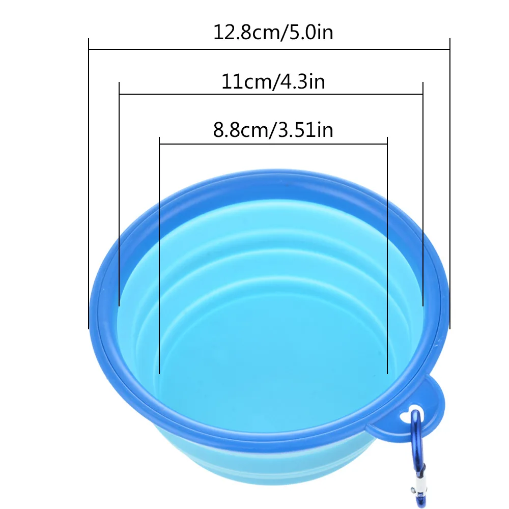 Cuencos plegables para perros, cuenco de agua portátil para perros, plato para viajar, acampar, caminar, comida para cachorros, 1 unidad - imagen 2
