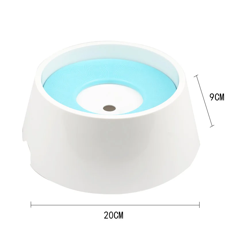 Tazón de agua flotante para perros y gatos, bebedero a prueba de salpicaduras, herramienta antiasfixia para mascotas, 1000ML