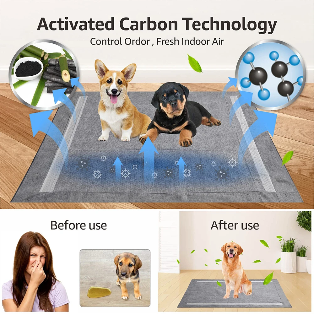 HOOPET Perro Gato Grande Del Pañal Absorbente Estupendo de Fibra de Carbono de Formación de Alta Calidad Con Almohadillas Gruesas y Revestimientos A Prueba de Fugas - imagen 4