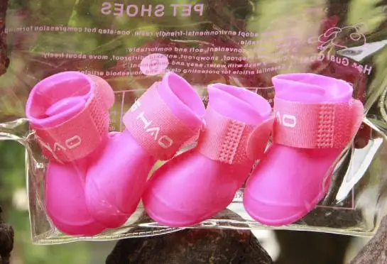 pink rain shoes
