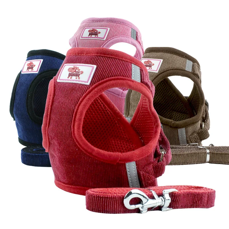Arnés ajustable sin tirones para perro, Collar personalizado para cachorro y gato, accesorios para Pug, chaleco, Chihuahua, Beagle para perros pequeños - imagen 2