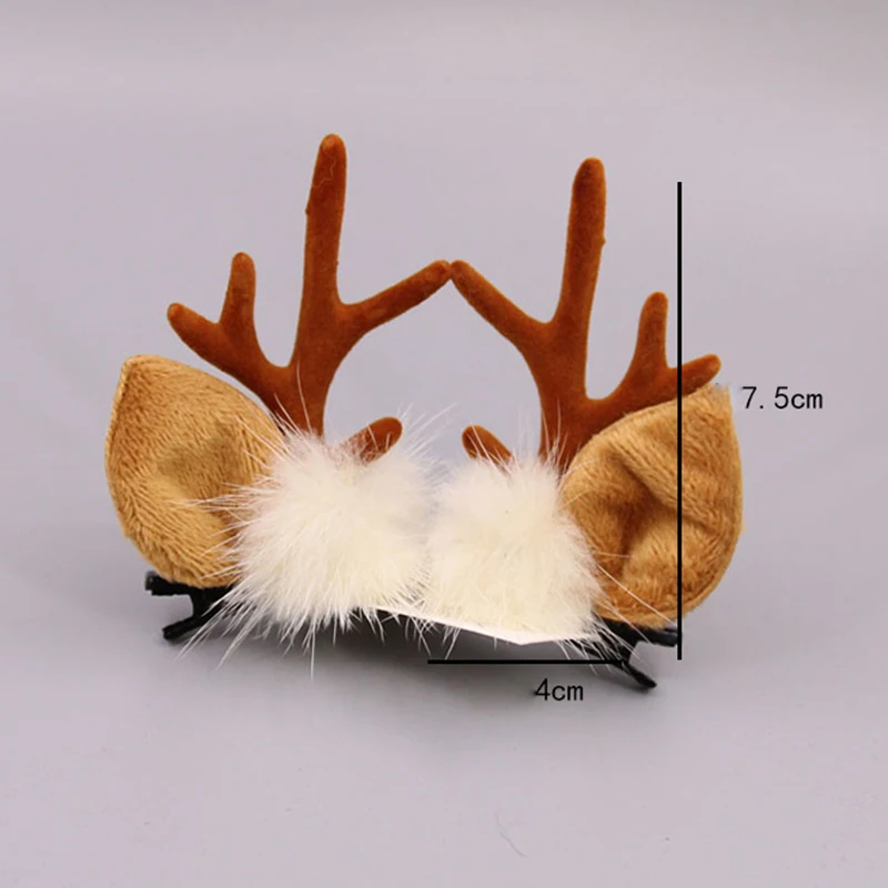 Cuernos bonitos York Terrier Shih Tzu suministros mascotas horquilla navideña