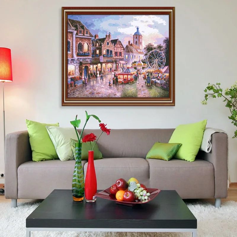 Beary Patch Park Kits de punto de cruz contado, lienzo impreso, juegos de bordado, 11CT, 14CT, costura hecha a mano, decoración del hogar, pinturas - imagen 2