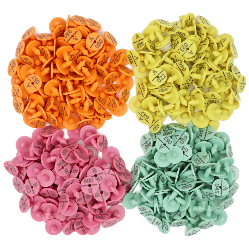 Tarjeta de identificación de animales, etiqueta de oreja de conejo con palabra No.001-100, marcador permanente de escritura láser, herramientas agrícolas, productos para mascotas, 100 Uds. - imagen 5