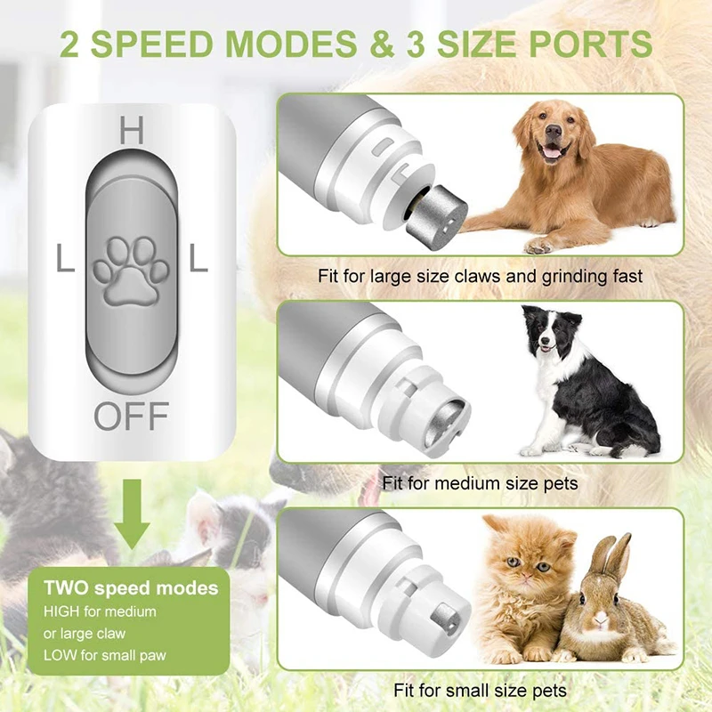 Benepaw-molinillo de uñas eléctrico para mascotas, cortaúñas recargable por USB, bajo ruido, indoloro, para acicalamiento de perros pequeños, medianos y grandes - imagen 3