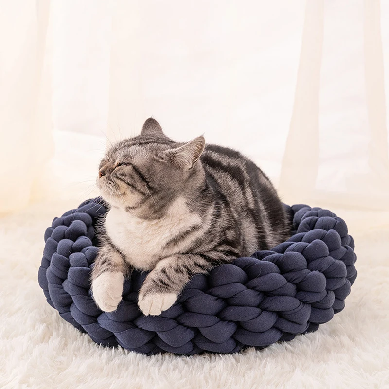 INS-Casa suave para perros y gatos, caseta para mascotas, cómoda, lavable, hecha a mano, accesorios para animales pequeños - imagen 3