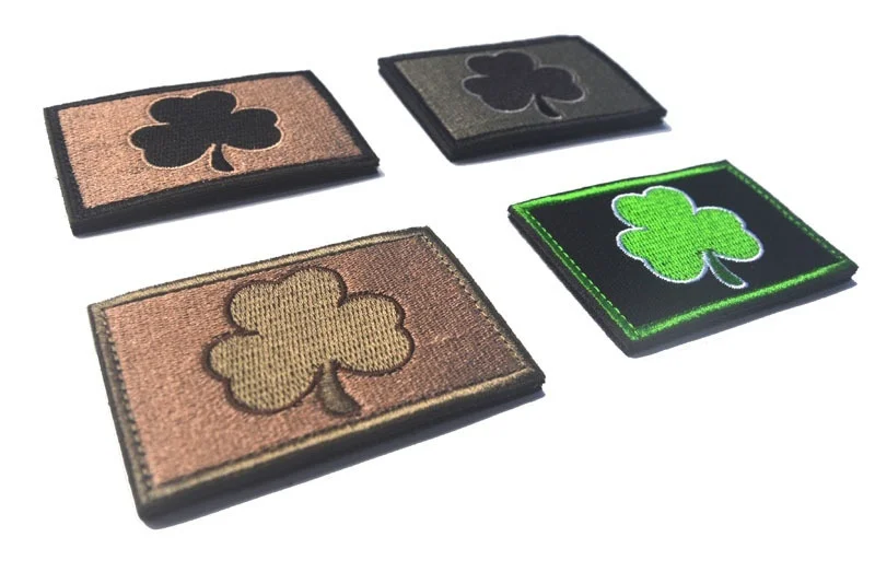 Parche bordado de trébol, insignia, emblema subduido, Bandera de Irlanda, apliques de costura decorativos, adorno, parches tácticos - imagen 3