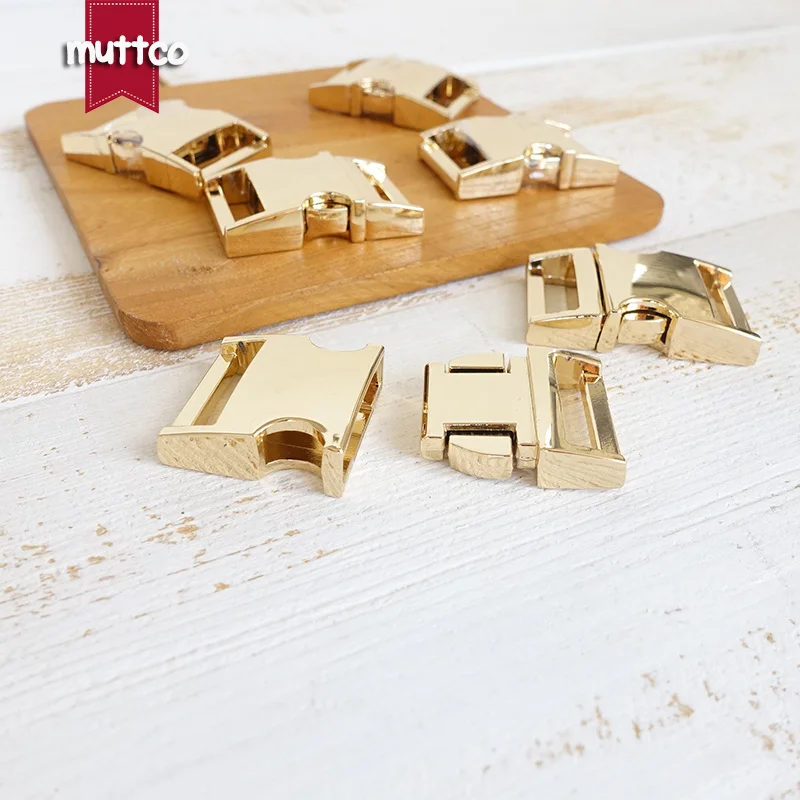 20 unids/lote hebillas de liberación rápida laterales curvadas de Metal para 20mm fabrica mochila diy accesorios para mascotas de aleación de zinc hebilla de metal - imagen 3