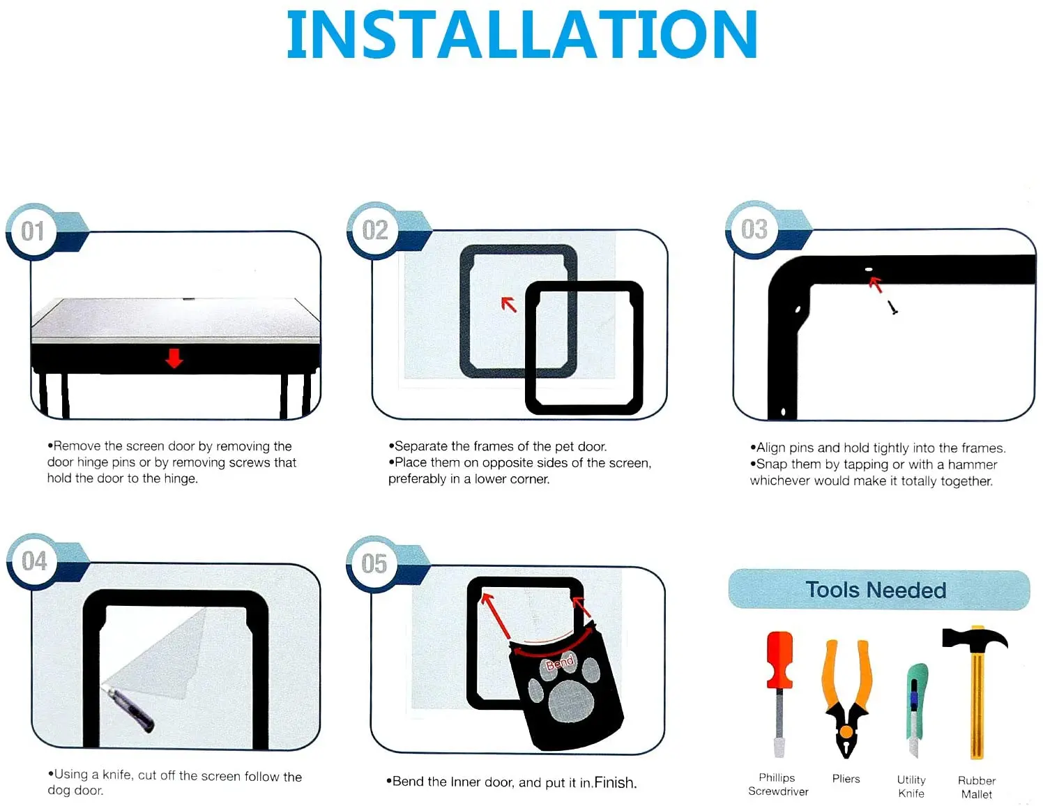 Puerta con solapa para gatos, puerta con cierre magnético de seguridad para mascotas - imagen 5