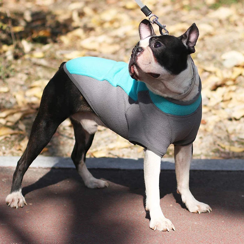 Benepaw-abrigo para perro de lana elástica para invierno, chaleco cálido con media cremallera, ropa para clima frío para cachorros y perros pequeños - imagen 5