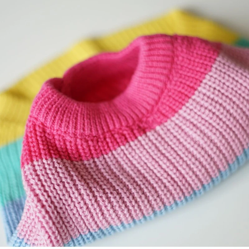 Suéter arcoíris para perro, ropa cálida de invierno para perros pequeños, Bulldogs franceses, disfraz de Navidad, ropa de punto para perros - imagen 5