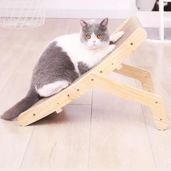 Rascador cartón sofá cama para gatos – Protector muebles con juguete