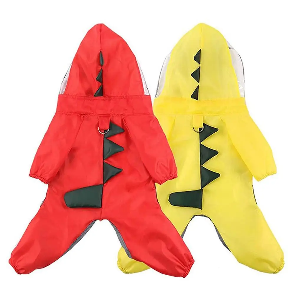 Chubasquero para perro, ropa para mascotas, Poncho impermeable de dinosaurio, Sudadera con capucha transpirable, disfraz para perros pequeños, medianos y grandes, gatos y perros - imagen 2