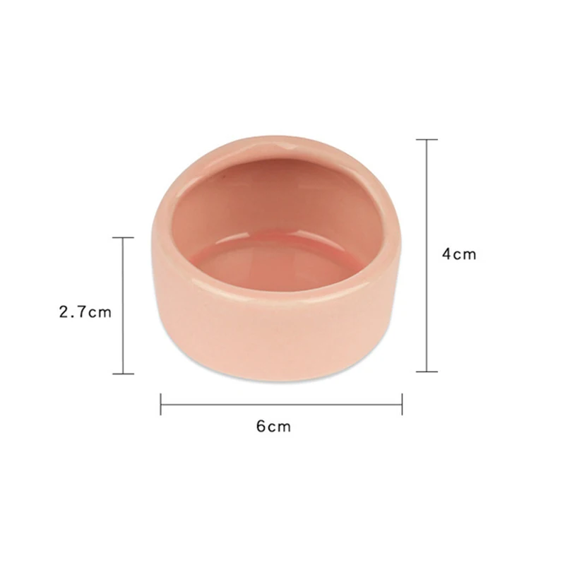 Cuenco de cerámica para comida de hámster, olla para aperitivos para animales pequeños, alimentador antimordeduras y antivibración para erizo, Chinchilla, plato de alimentación seguro para mascotas - imagen 3