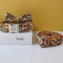 Collar lazo leopardo para perro – Identificación personalizada