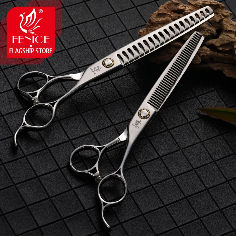 Fenice JP 440C tijeras de peluquería para mascotas tornillos de rodamiento de 6,5/7 pulgadas tijeras de adelgazamiento para herramientas profesionales de peluquería canina 30/75% de velocidad - imagen 3