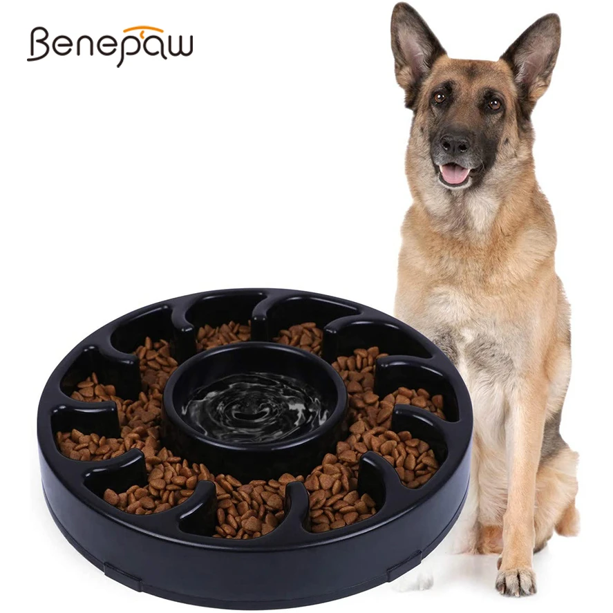 benepaw quality dog bowl slow feeder durable eco-friendly nonslip slow feeding pet bowl small medium large dogs puppy eating
