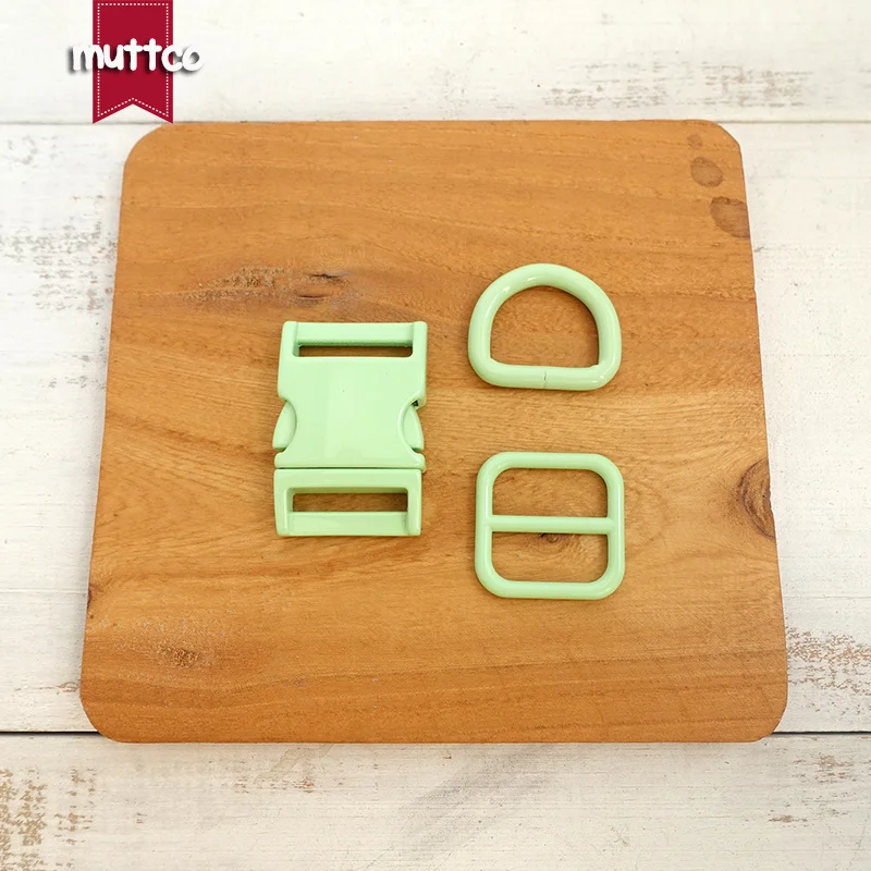 10 juegos por lote (hebilla de metal + hebilla de ajuste + anillo D) para correas de 20mm y 25mm, accesorio para Collar de perro y gato DIY, 7 colores - imagen 3