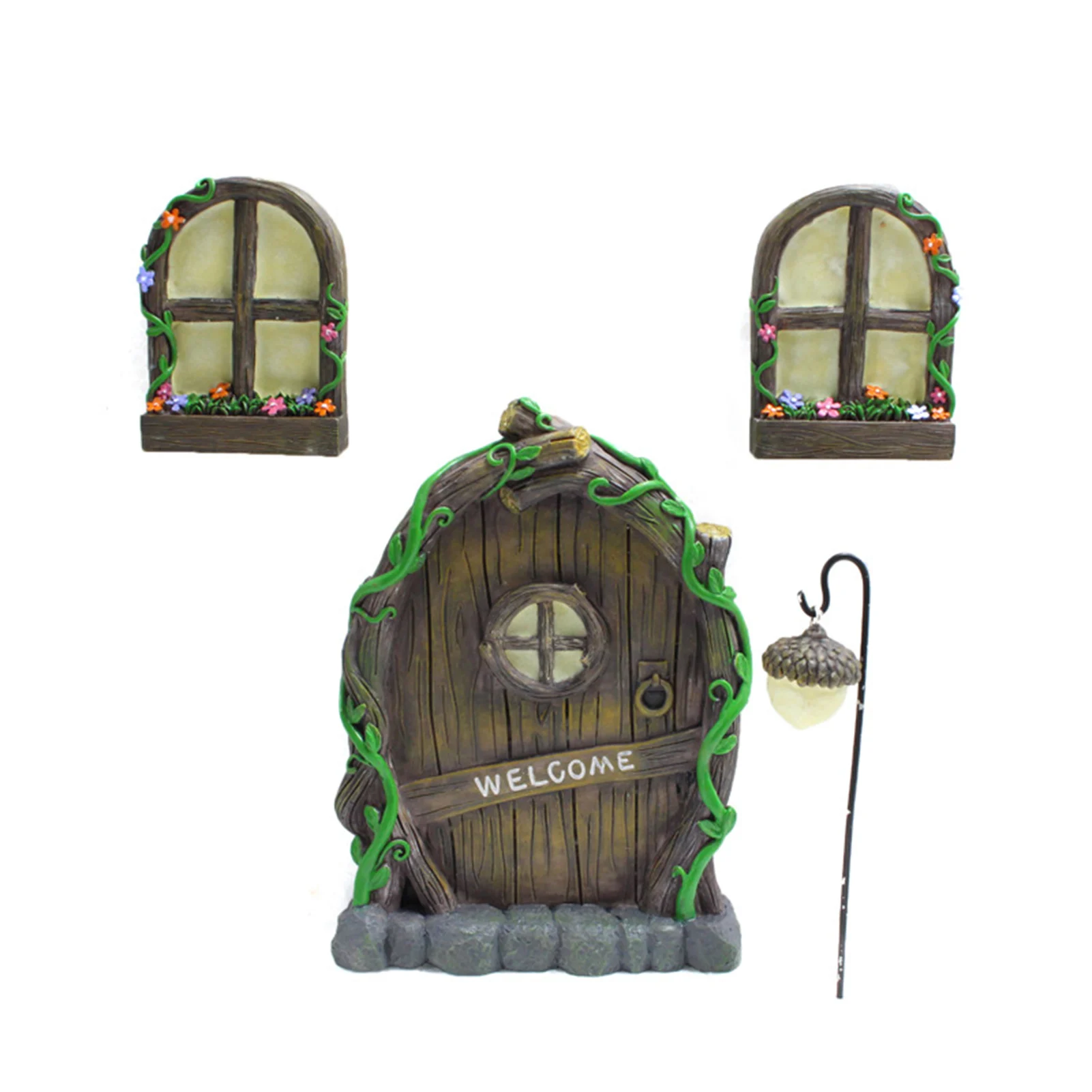 Decoraciones de Árboles de hadas en miniatura, puertas y ventanas de hadas para árboles, Ark, decoración de árbol lindo, decoraciones artísticas para habitación de niños, venta al por mayor - imagen 2