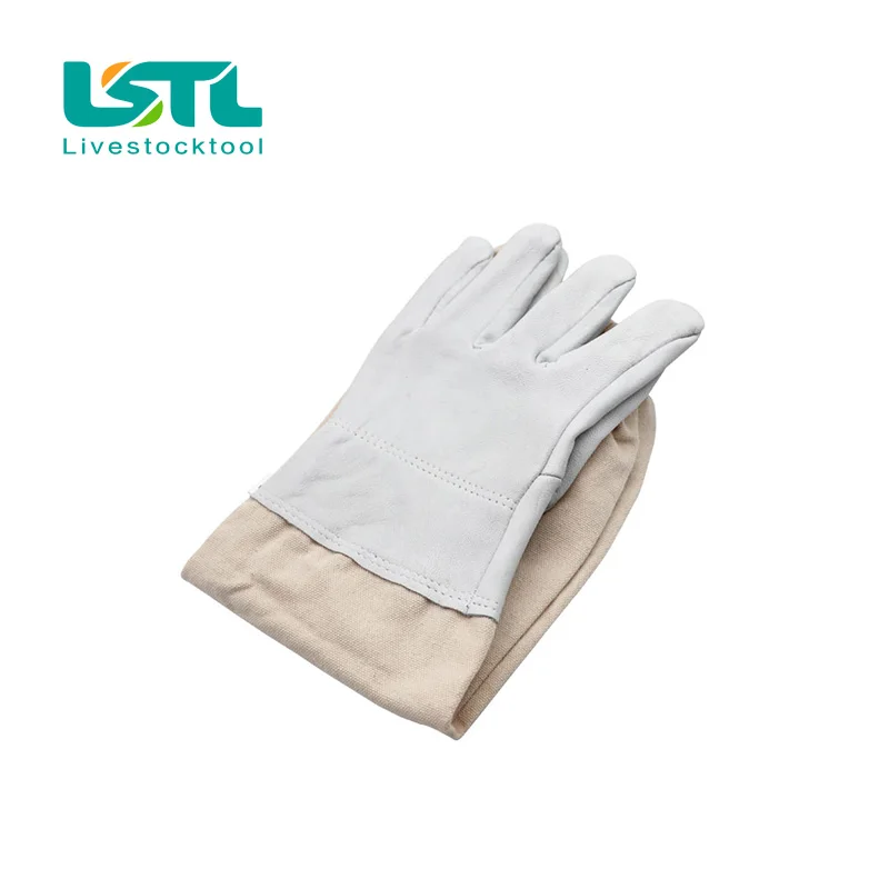 Guantes Protectores de apicultor, manguitos largos de piel de oveja, cuero suave de PU, equipo de apicultura antiabejas, 1 par