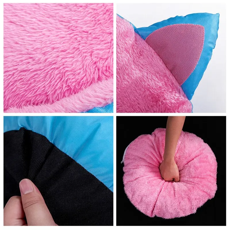 Cama redonda de felpa para gato, cojín mullido para interior, antiansiedad, sofá, Accesorios lavables para mascotas pequeñas, medianas y grandes - imagen 4