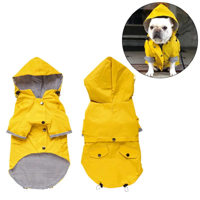 Chubasquero impermeable para perros medianos y grandes, ropa para perros grandes, Bulldog Francés, Pug, Corgi, Pitbull