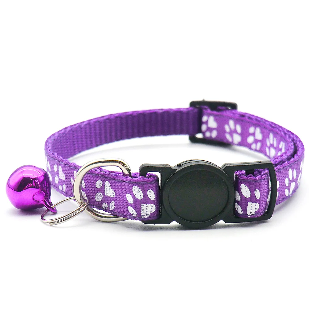 Collar con hebilla de seguridad para mascotas, Collar con campana, Cinta ajustable, correa para el cuello para cachorros y gatos, 24 unidades - imagen 4