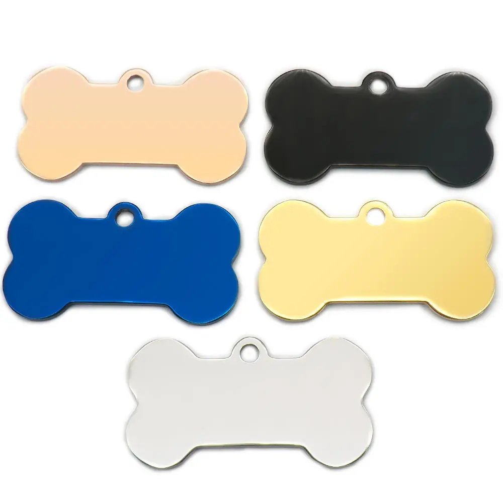 Llavero hueso acero inoxidable para collar de perro y gato - imagen 3
