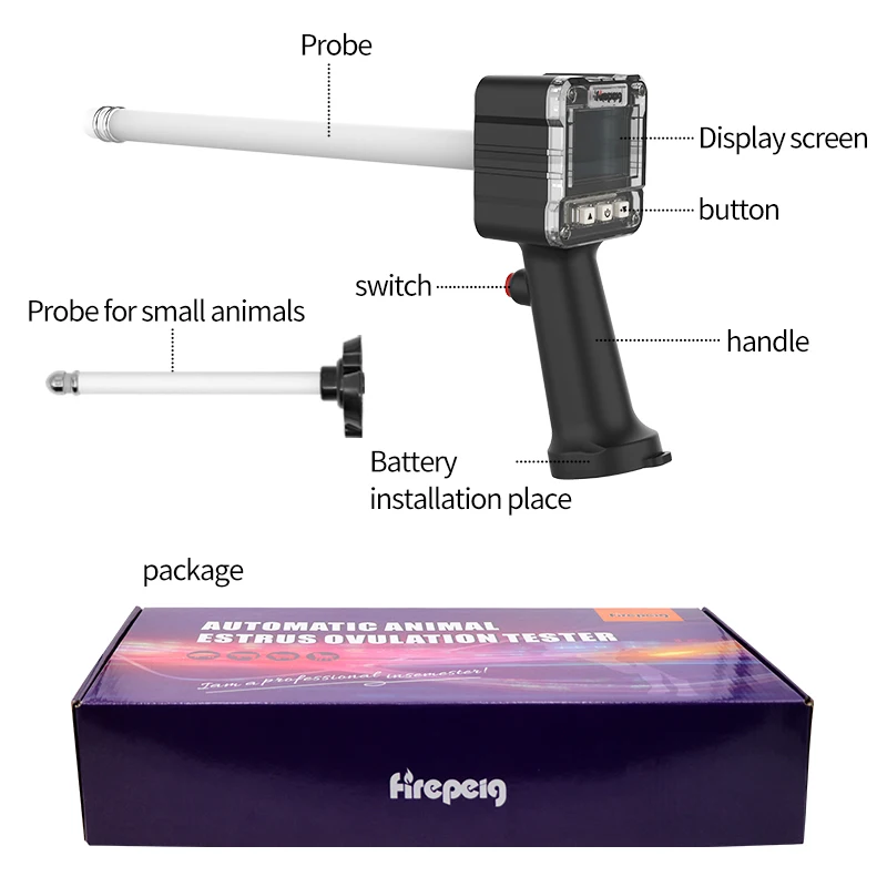 Detector de ovulación de caballo de vaca veterinario, Máquina Probadora de ovulación de animales, herramienta de inseminación Artificial, equipo de clínica de mascotas - imagen 4