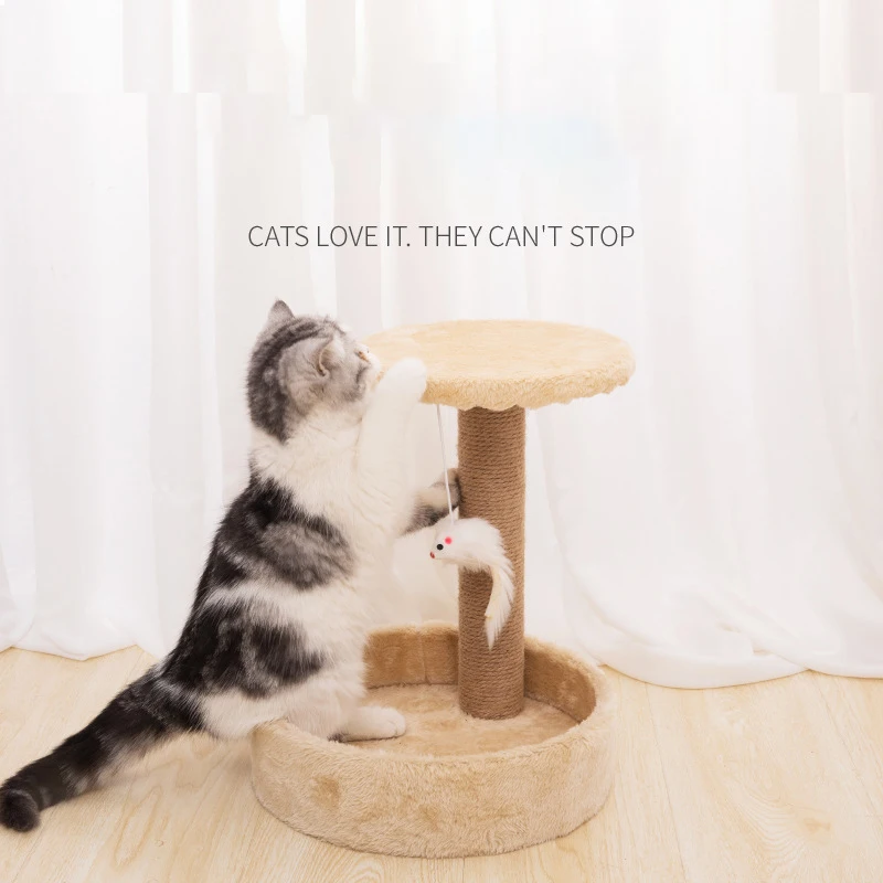 Poste rascador de madera para gatos, rascador para gatos, árbol trepador, muebles para casa, árbol trepador, Condo - imagen 2