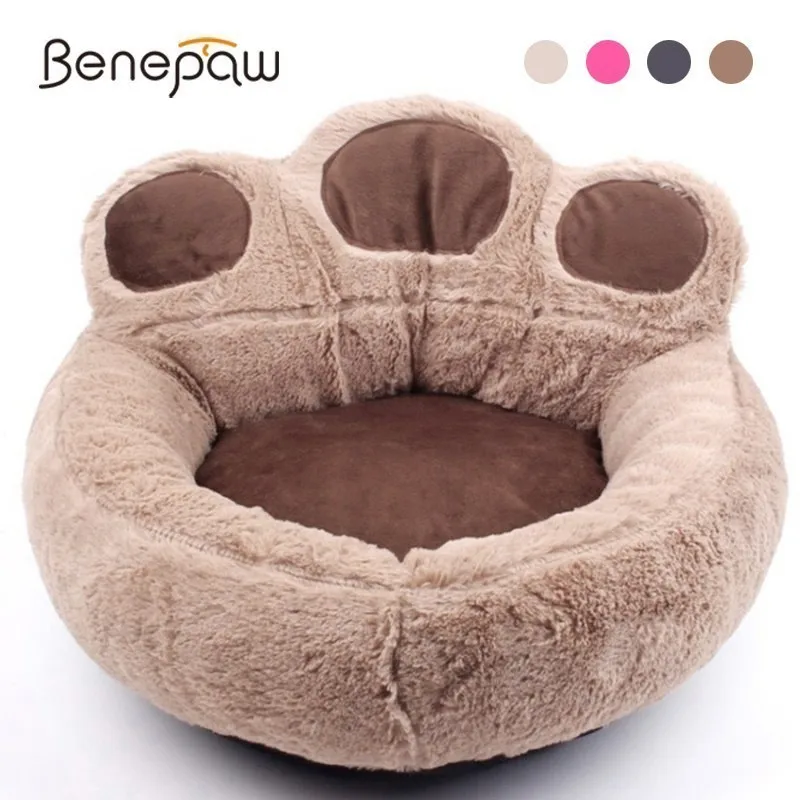 benepaw sofás calidad perro cama lavable forma pata suave cálida resistente desgaste cachorro gato 4 colores
