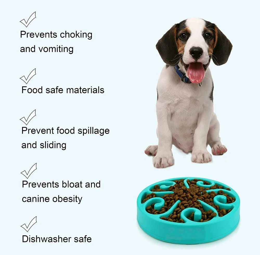 Benepaw-alimentador lento no tóxico para perro, cuenco de comida antideslizante para mascotas, cuenco de alimentación lenta, laberinto interactivo para perros grandes, medianos y pequeños - imagen 4