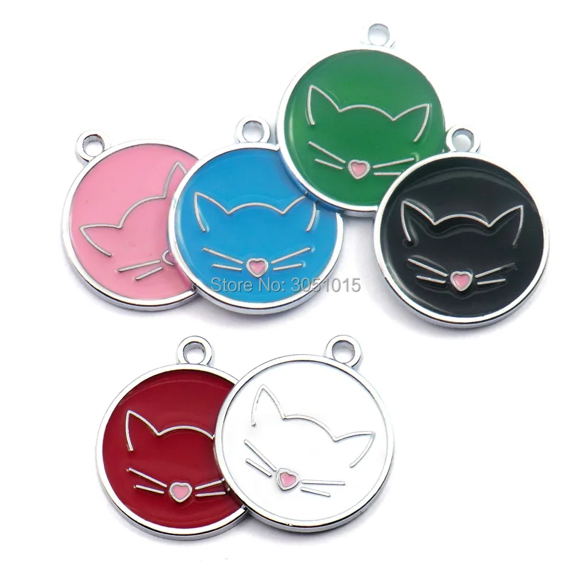 Venta al por mayor, 20 piezas, etiquetas de identificación de perro personalizadas, etiqueta de nombre de tienda de mascotas grabada, etiquetas de identificación de mascotas para gatos, accesorios de Collar para perros, etiqueta de perro - imagen 3