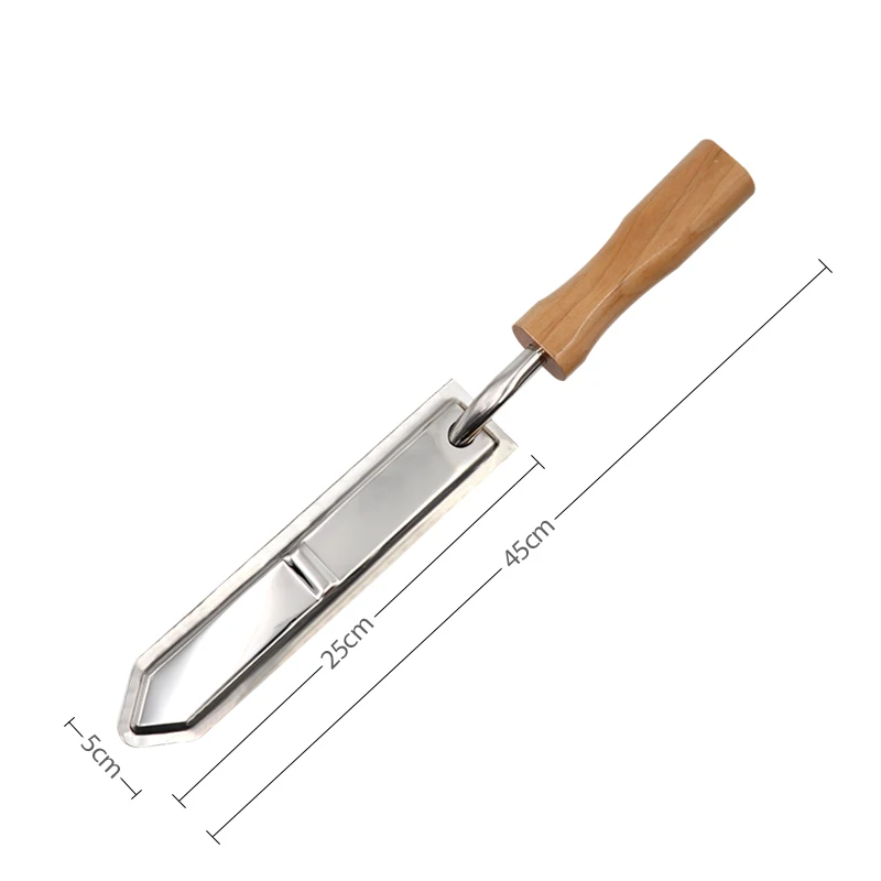 Cuchillo eléctrico de acero inoxidable para apicultura, herramienta de madera para cortar miel de abeja, con mango de calefacción, raspador, 220V - imagen 3