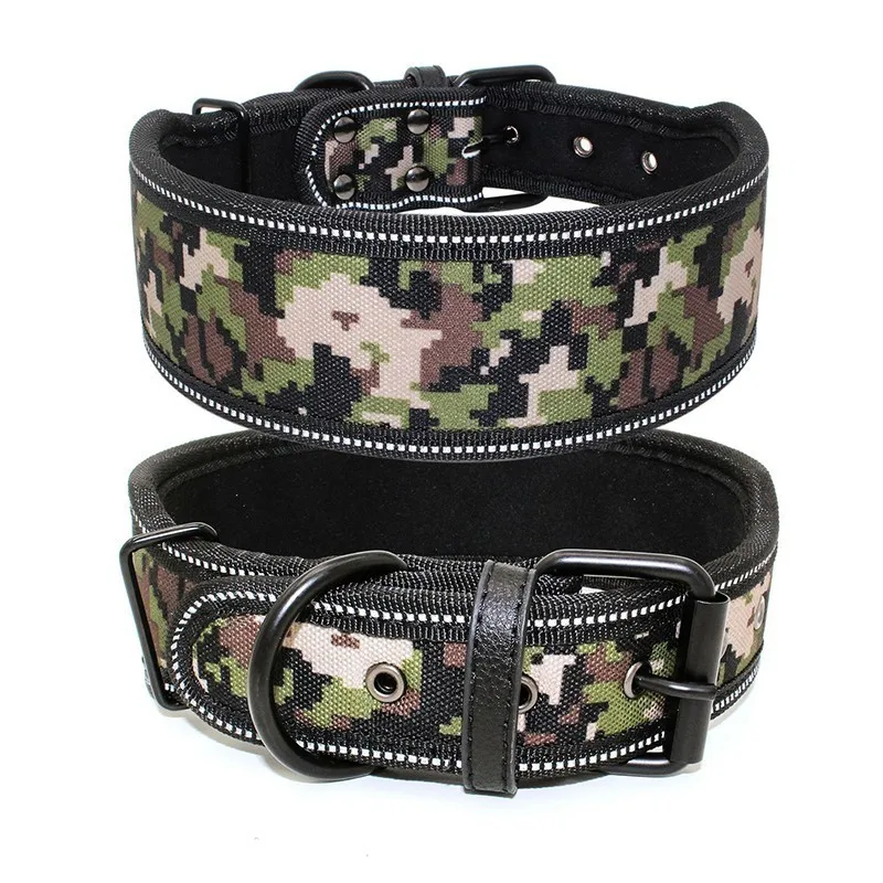 Benepaw-Collar de camuflaje reflectante impermeable para perros pequeños, medianos y grandes, Collar acolchado suave y transpirable para mascotas, suministros de plomo - imagen 4