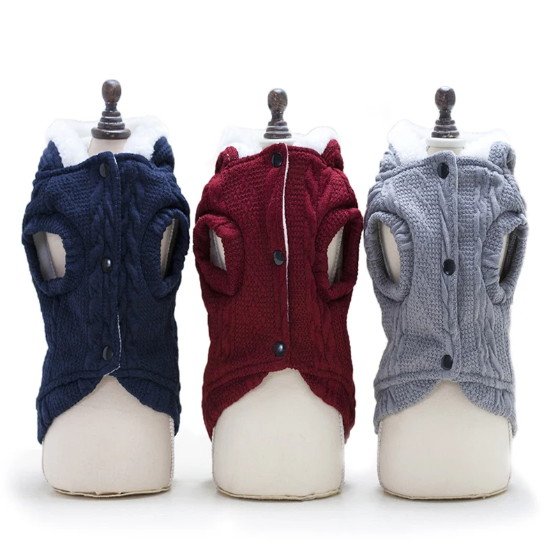 Abrigo Cálido de Invierno para Perros con Chaqueta Tejida Estilo Deportivo y Suéter con Capucha - imagen 2