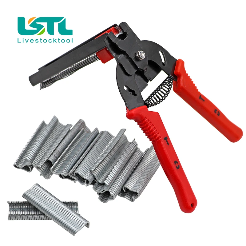 Abrazadera de instalación para jaula de pollo, alicates y clavos para jaula de conejo y perro, herramientas para jaula de animales de granja