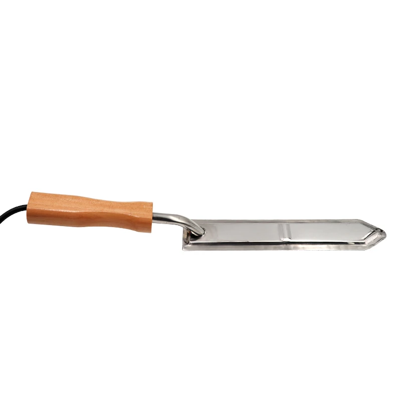 Cuchillo eléctrico de acero inoxidable para apicultura, herramienta de madera para cortar miel de abeja, con mango de calefacción, raspador, 220V - imagen 2