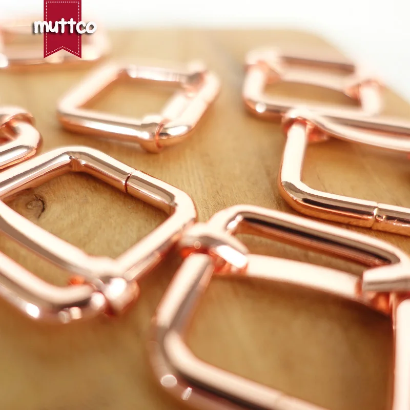 Collar de perro de 2,0 cm, hebilla ajustable de metal rosa y dorado para maleta, correas de hebilla ajustables para mochila, LXK-005 - imagen 5