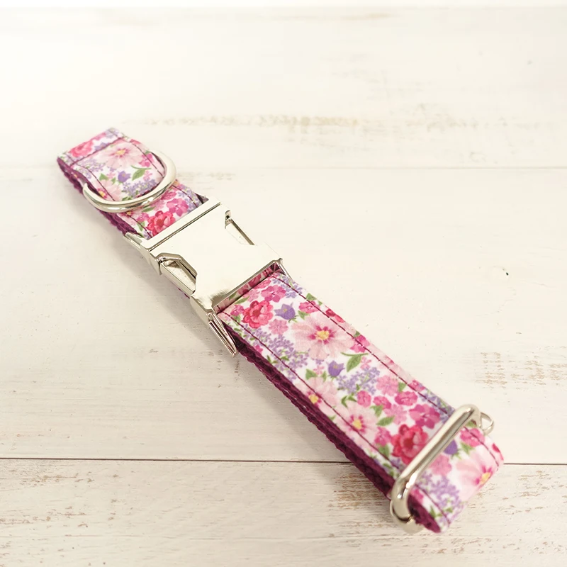 MUTTCO vende al por menor collar de identificación de perro personalizado grabado THE PURPLE FLOR collares y correas de perro de estilo creativo 5 tamaños UDC049 - imagen 2