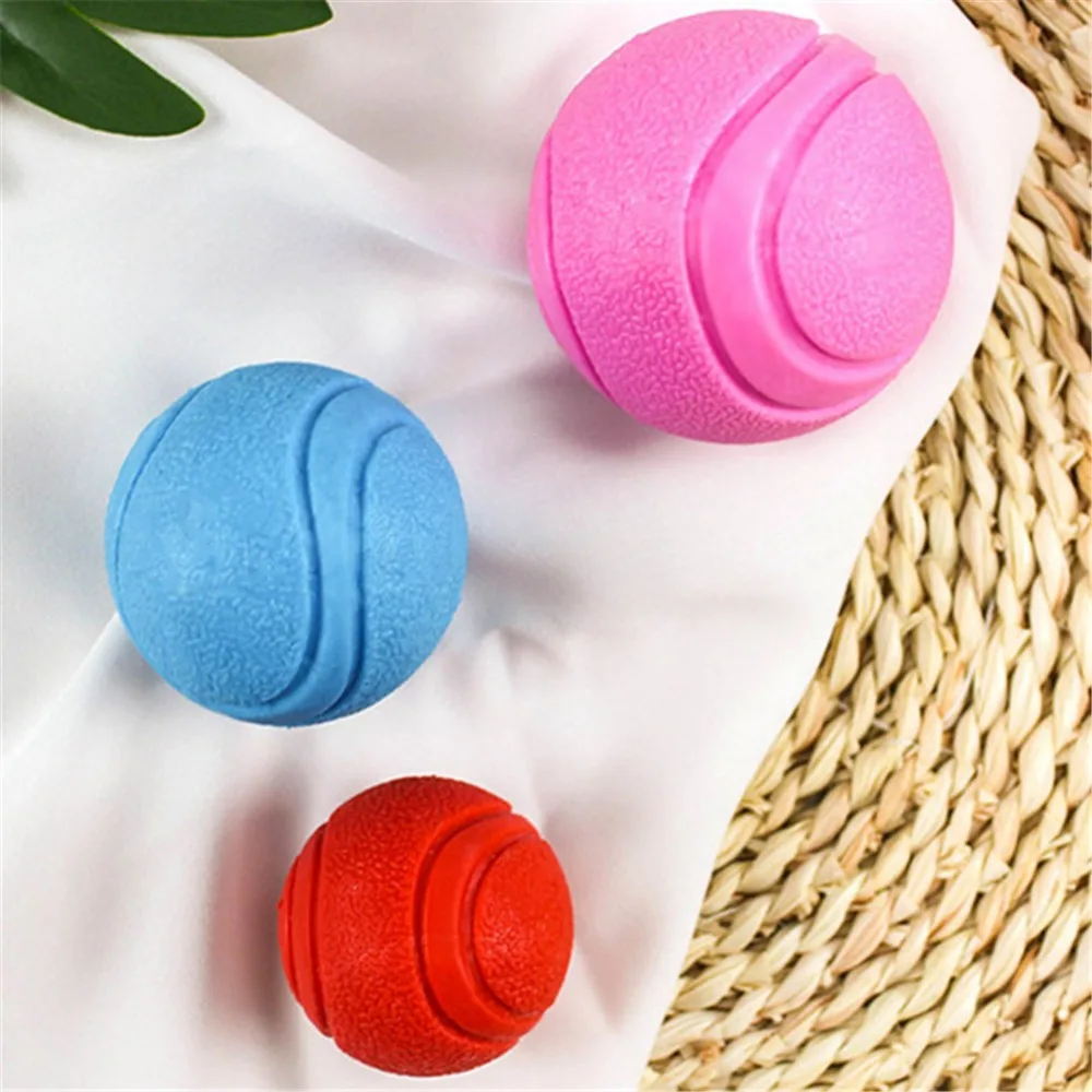 Bolas de goma interactivas para perros, juguetes elásticos para masticar, Limpieza de dientes, 5/6/7cm - imagen 2