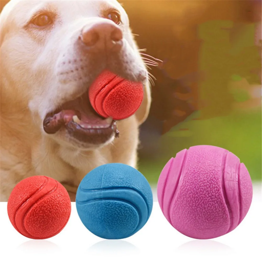 Bolas de goma interactivas para perros, juguetes elásticos para masticar, Limpieza de dientes, 5/6/7cm - imagen 3