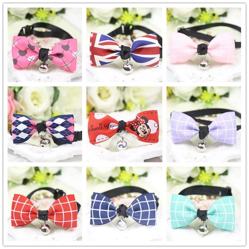 Pajarita ajustable para perro y gato, collar con bonito lazo, collares para perro con campana para cachorro, gato, tienda de mascotas, accesorios, decoración para perros - imagen 4