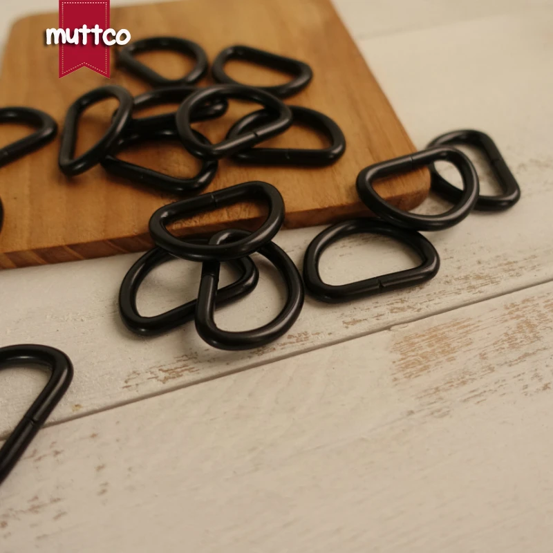 Hebilla de aleación de metal para Collar de perro, cierre de semiranillo en forma de D, color negro, 2,5 cm, DK-007