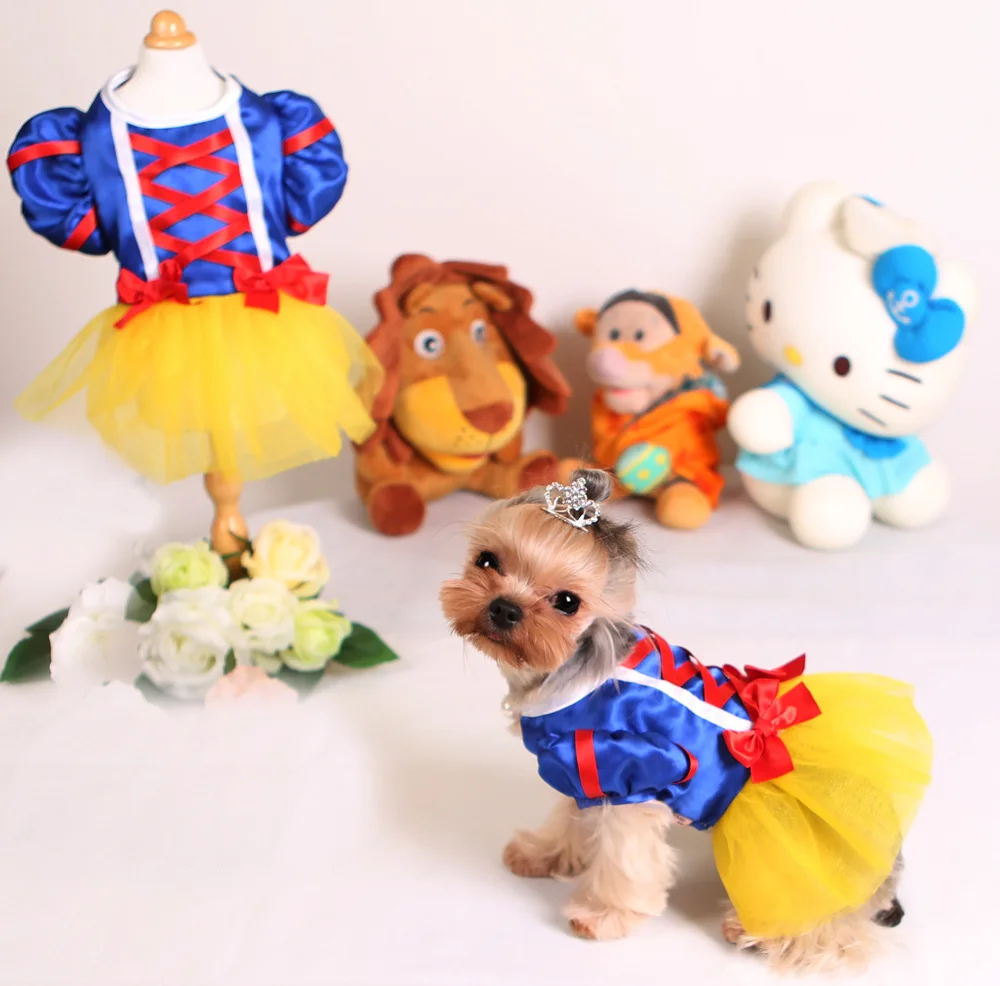 Falda para perro, productos para mascotas, ropa para perros, vestido Blancanieves, disfraces de talla XS-XL, envío gratis, primavera y verano - imagen 2