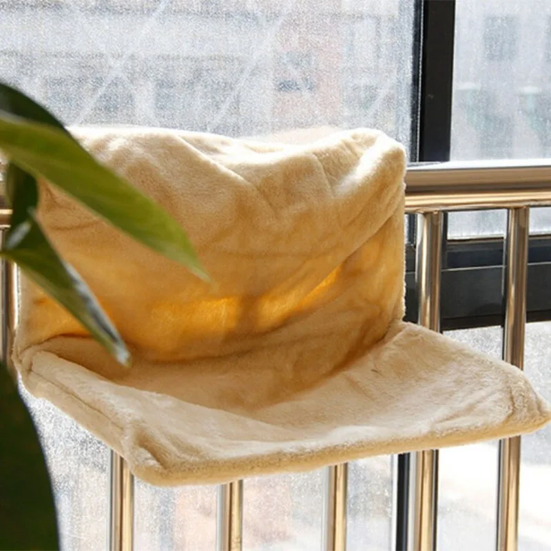 Hamaca colgante de pared para gatos, cama lavable para gatos, cálida y acogedora para invierno, colchoneta colgante para dormir para gatos grandes, sofá para casa, cojín para gatos - imagen 5